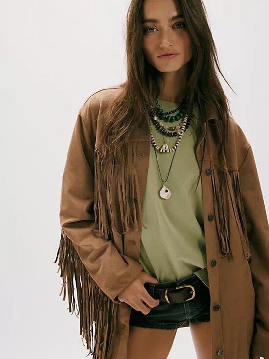 We The Free Jackets & Blazers - We The Free Fringe Out Vegan Suede Jacket L